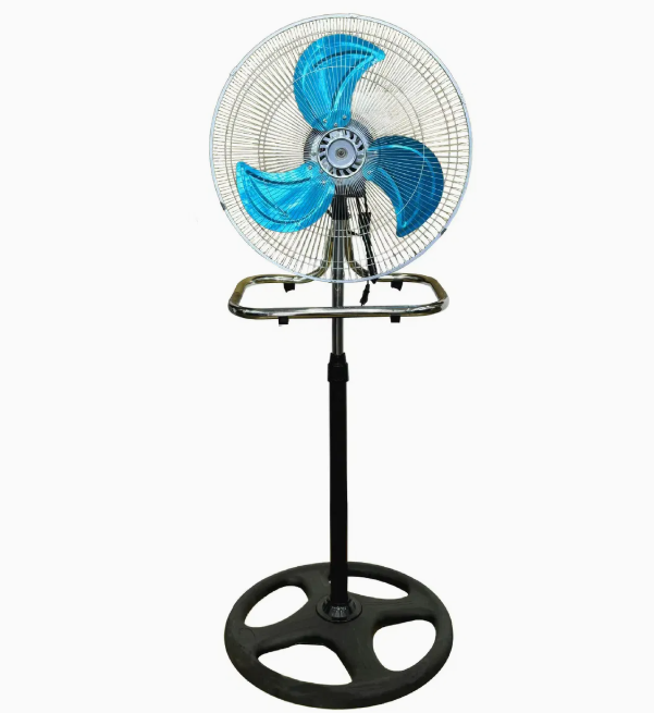 Adjustable Pedestal Fan with 3-Blade High Airflow Design – Floor Standing Oscillating Cooling Fan for Home, Office & Commercial Use