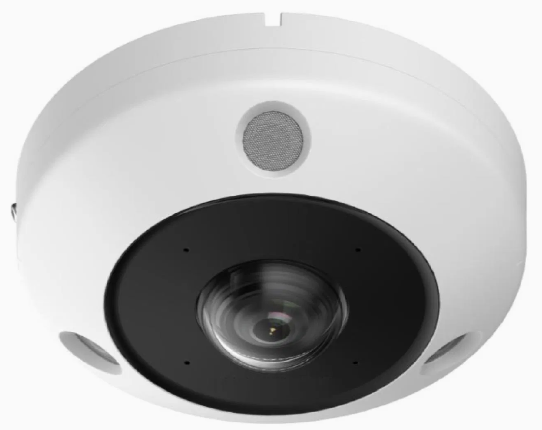 12MP DeepinView Fisheye Network Camera with 360° Panoramic View, AI Analytics, IR Night Vision & PoE IP Surveillance Camera