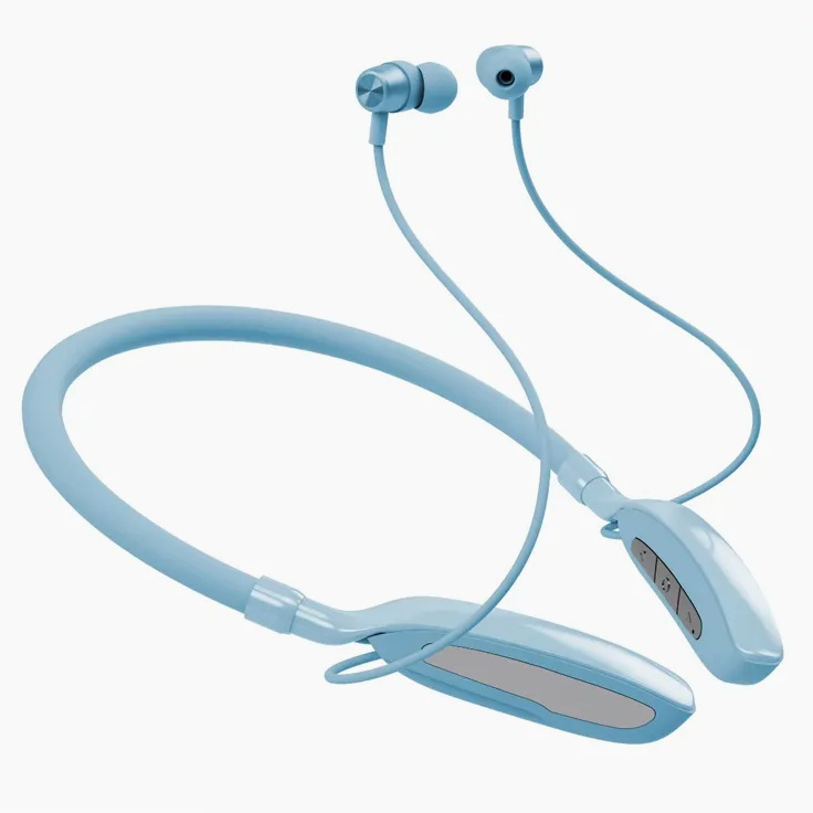Bluetooth 5.0 Wireless Neckband Earphones with Magnetic Earbuds, HD Stereo Sound, Built-in Microphone & Long Battery Life