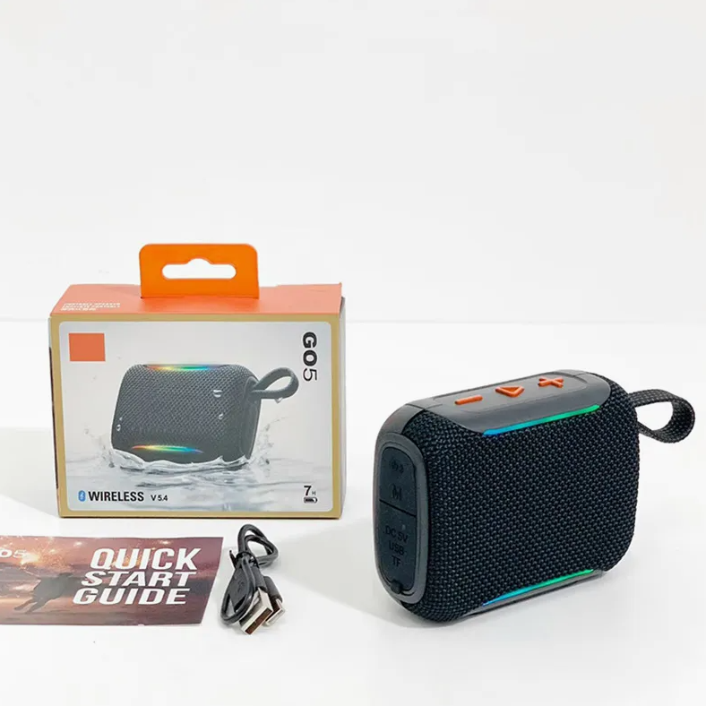 Portable Wireless Bluetooth Speaker with RGB Lights, Deep Bass, USB/TF Support & Rechargeable Battery for Indoor and Outdoor Use